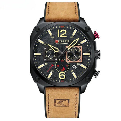 Business Leather Quartz Wrist Watch