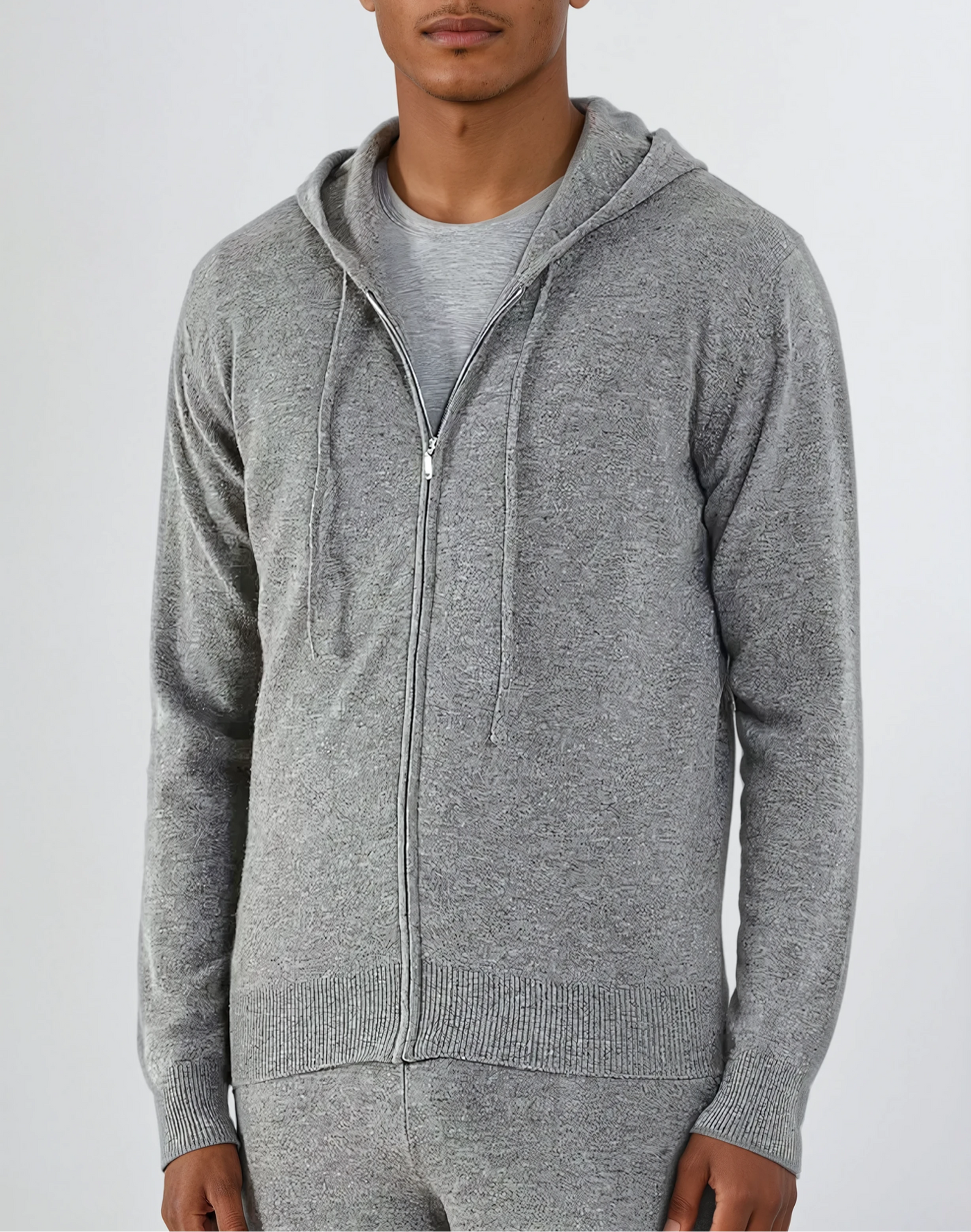 Alexis Zip Vest - Light Grey