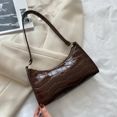 Tilly™ | Shiny Shoulder Bag with Alligator Pattern