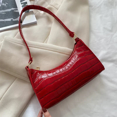 Tilly™ | Shiny Shoulder Bag with Alligator Pattern