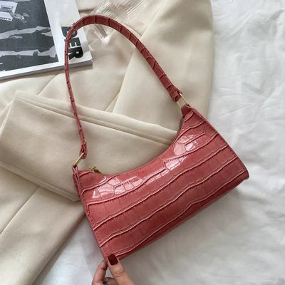 Tilly™ | Shiny Shoulder Bag with Alligator Pattern