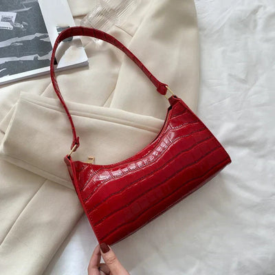 Tilly™ | Shiny Shoulder Bag with Alligator Pattern