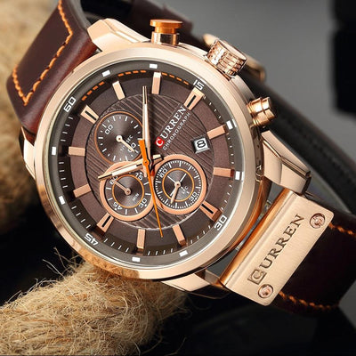 James - Elegant Quartz Watch with Leather Strap