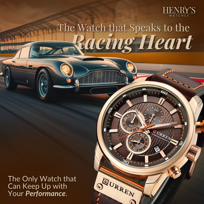 Elegant Quartz Watch with Leather Strap™
