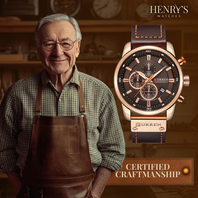 Elegant Quartz Watch with Leather Strap™