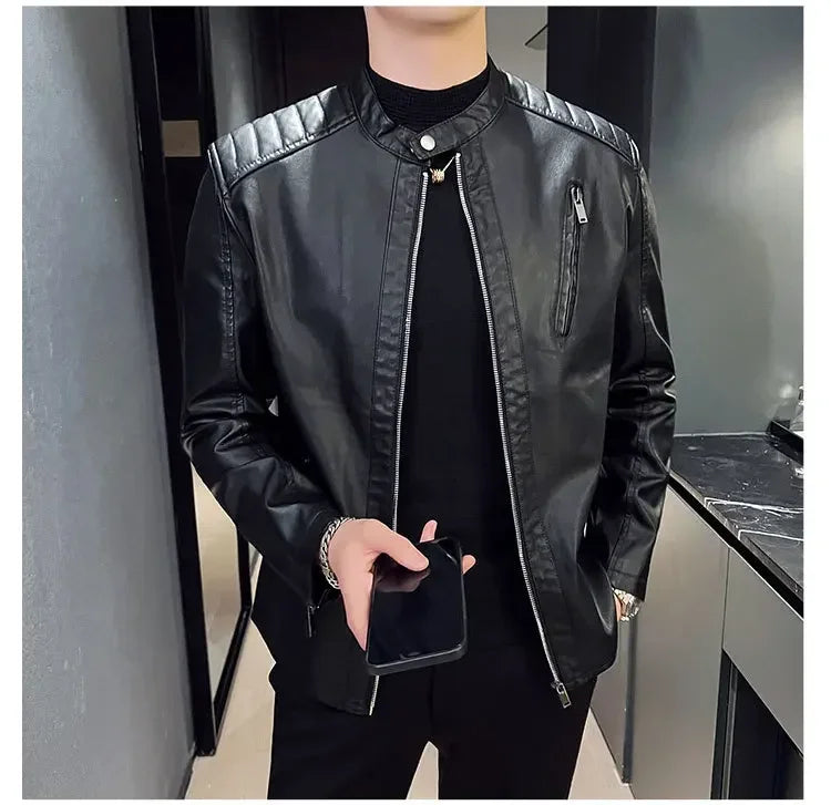 Mads™ Rebel – Black biker jacket in matte leather look