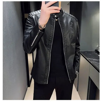 Mads™ Rebel – Black biker jacket in matte leather look