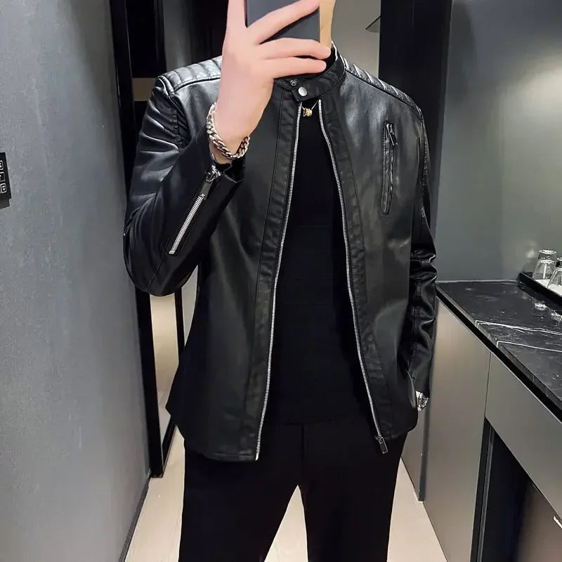 Mads™ Rebel – Black biker jacket in matte leather look