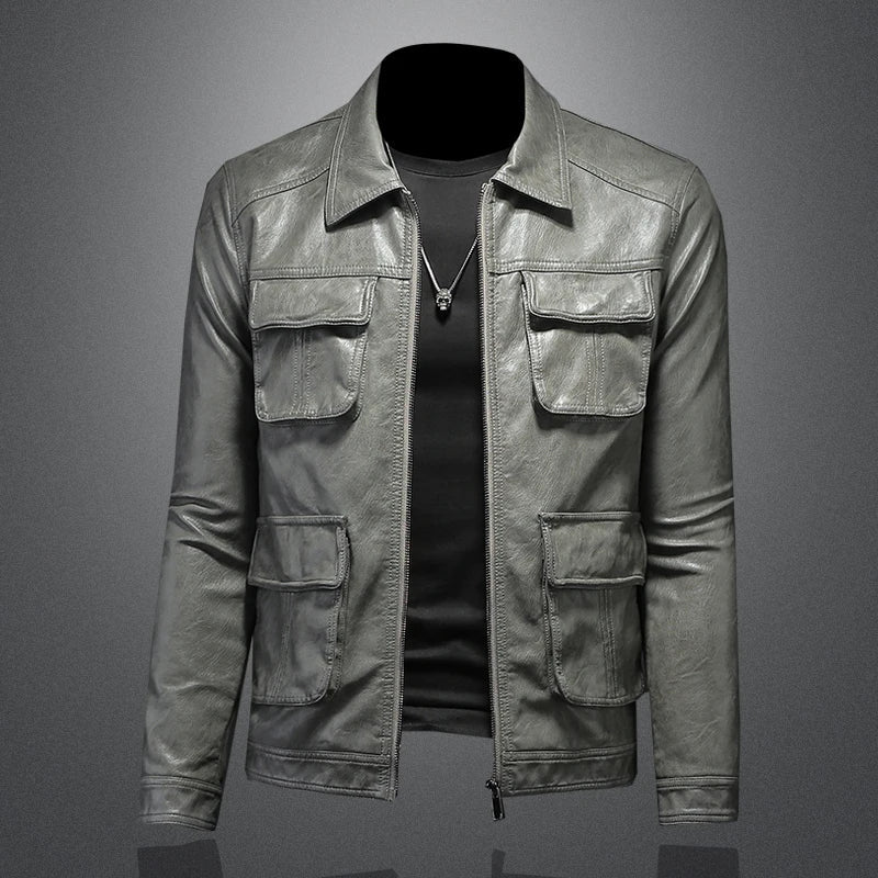 Kasper™ Taktik – Gray utility jacket with multiple pockets