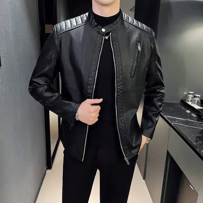 Mads™ Rebel – Black biker jacket in matte leather look