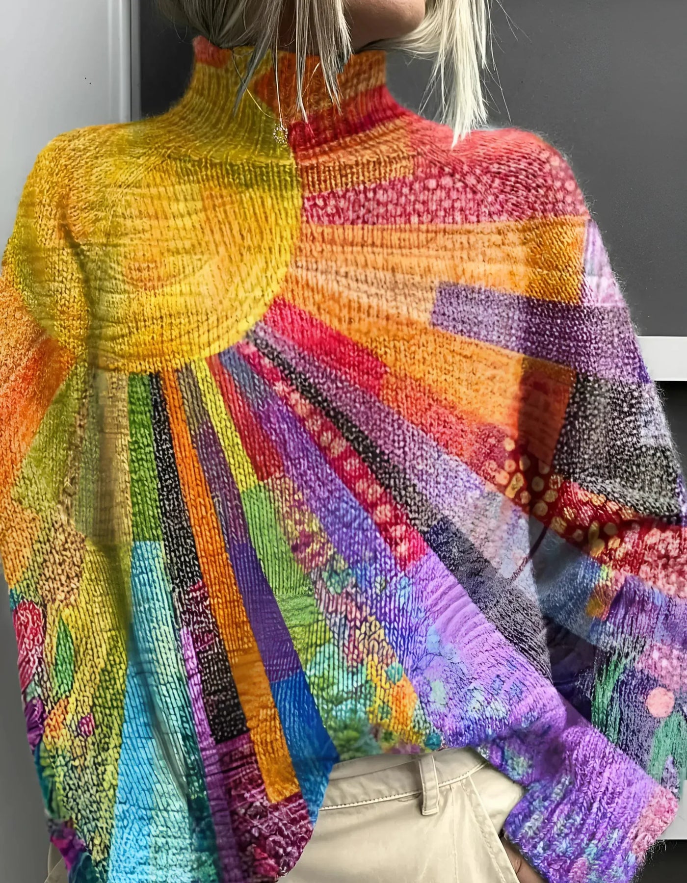 Adinda | Colorful and Joyful Turtleneck Sweater