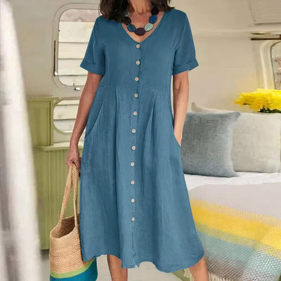 Yasmin™ - Effortless Buttoned Dress